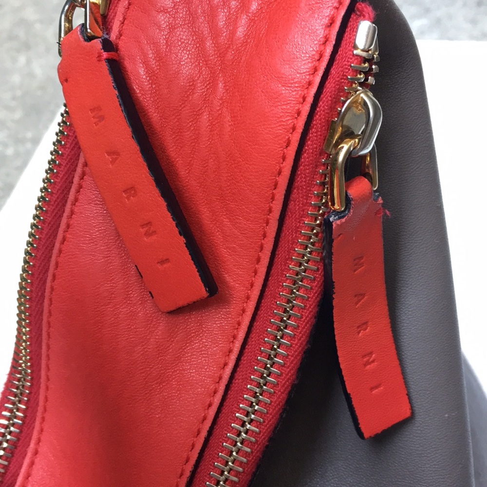 MARNI Pod Colourblock Leather Hobo Bag Tri Colored - Picture 8 of 16
